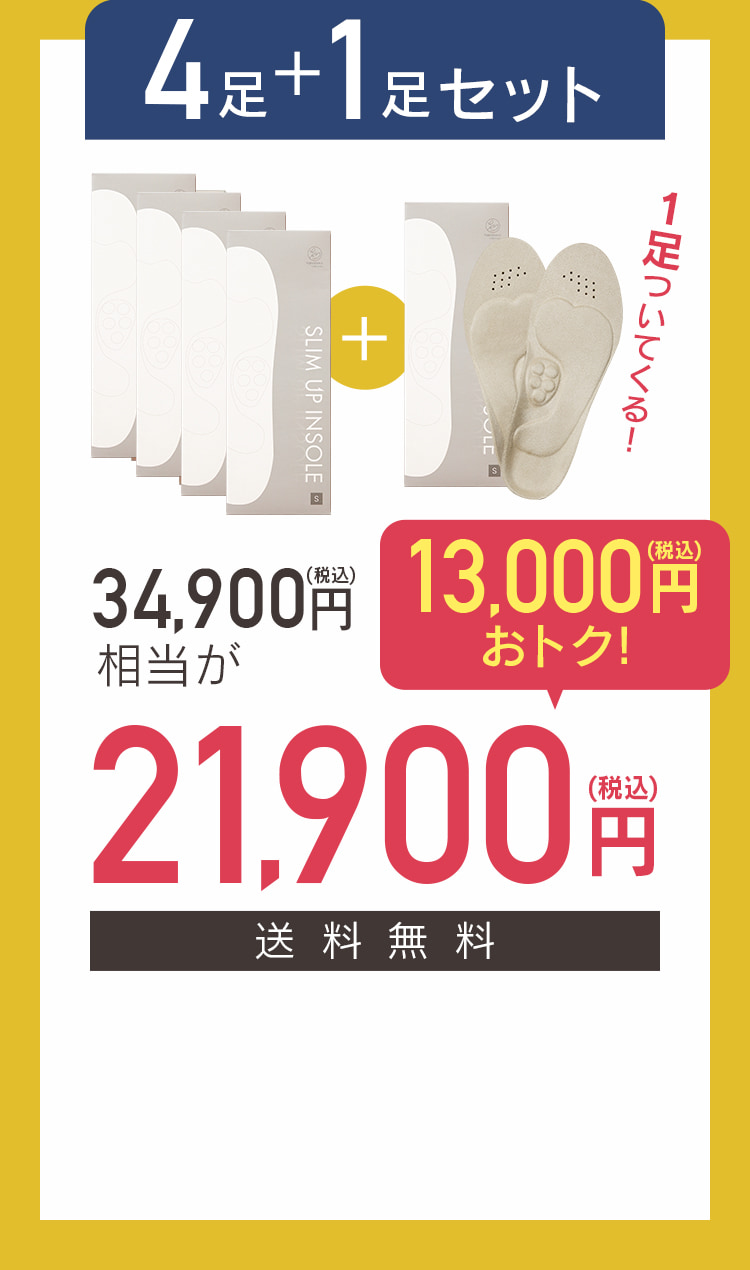 4足+1足セット 21,900円