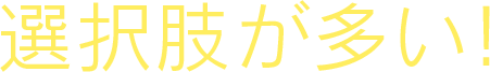選択肢が多い
