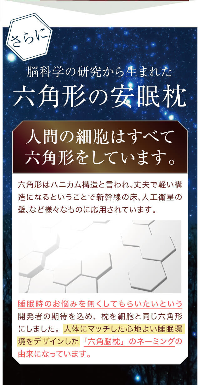 六角脳枕｜ロッピング公式ショップ 一番星